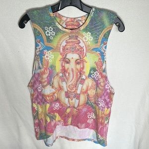 Smithson Clothing - Ganesha Colorful Tank Top. Beautiful design. Size S